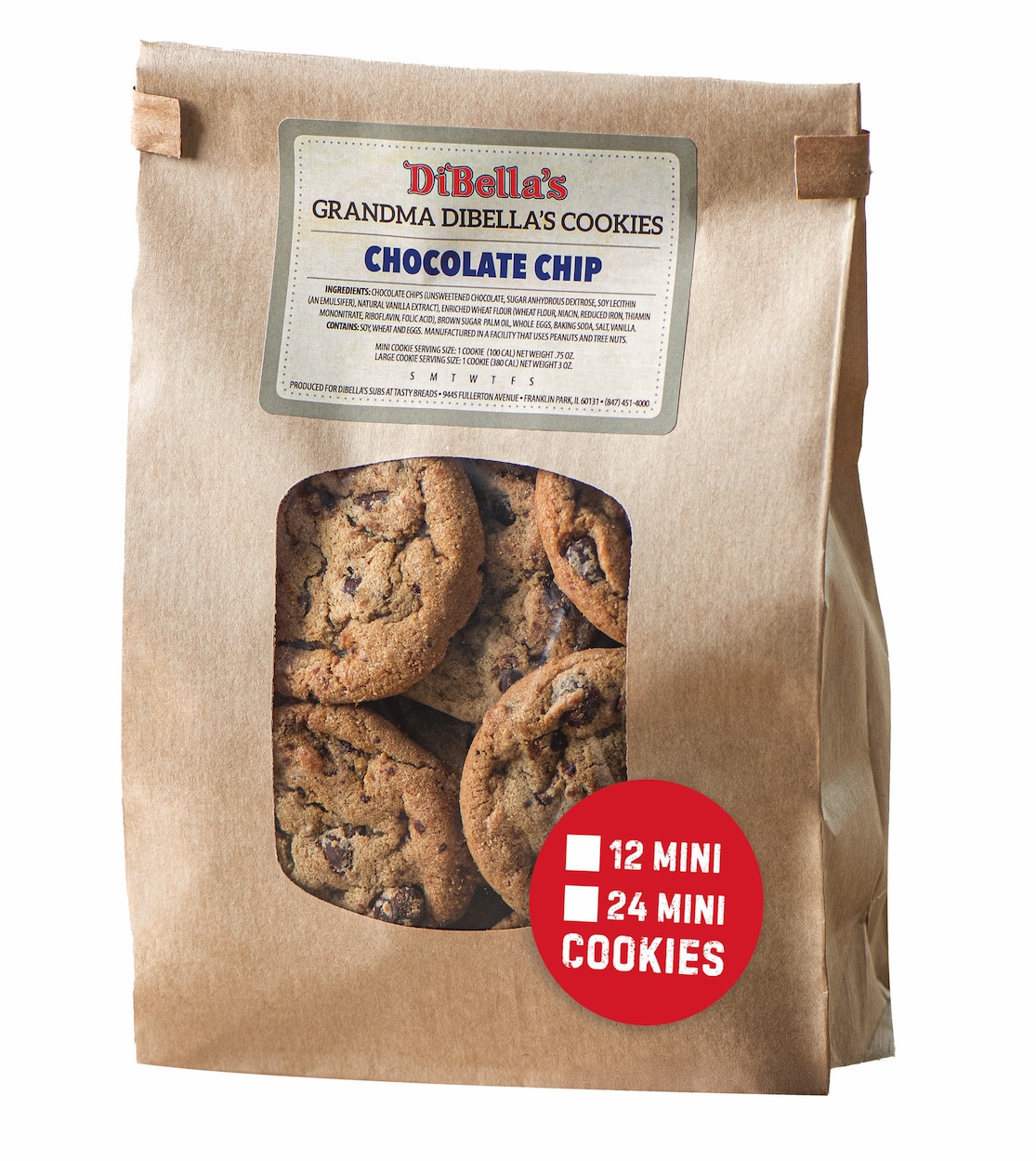 Pack of Mini Cookies 12 or 24 count